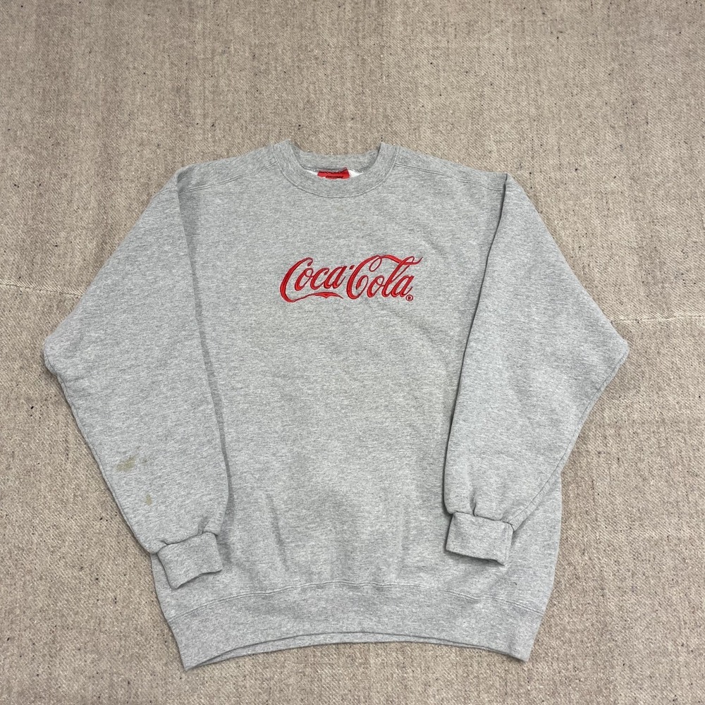 Vintage Coca Cola Sweatshirt Men XL Gray 1990s Coca-Cola
